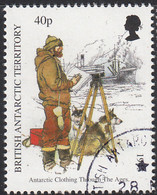 British Antarctic Territory 1998 Used Sc #261 40p Man With Tripod, Ship Antarctic Clothing - Oblitérés