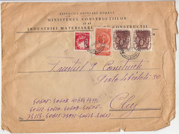 WOMEN'S CONGRESS, YOUTH GAMES, REPUBLIC COAT OF ARMS STAMPS ON COVER, 1953, ROMANIA - Covers & Documents