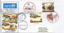 Philately Week 2021. 150th Anniversary Of Japan's Modern Postal Service, Letter Sent Andorra,w/arrival Postmark - Brieven En Documenten