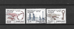 GROENLANDIA - 1984 - N. 136/38 - N. 139 - N. 140 - N. 141 - N. 142 USATI (CATALOGO UNIFICATO) - Sonstige & Ohne Zuordnung