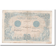 France, 20 Francs, Bleu, 1913, 1913-02-01, TB, Fayette:10.3, KM:68b - 20 F 1905-1913 ''Bleu''