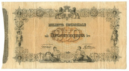250 LIRE BIGLIETTO CONSORZIALE REGNO D'ITALIA 30/04/1874 BB - Biglietti Consorziale