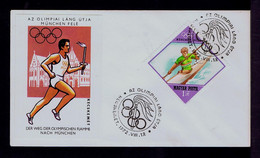 HUNGARY Sports 1972 Rafting !?  MUNCHEN Olympique Games Fdc/courtesy Pmk Sp7632 - Rafting