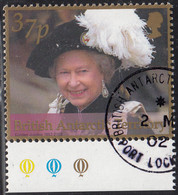 British Antarctic Territory 2002 Used Sc #308 37p At Garter Ceremony QEII's 50th Reign - Oblitérés