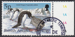 British Antarctic Territory 1998 Used Sc #265 5p Adelie Penguin Birds - Oblitérés