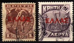 Greece Crete 1909 Mi 55-56 Definitive Issue 1910 - Kreta