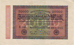 20 000 Mark "reichsbanknote" Du 20-février-1923 - SPL + ( Var. 7 Chiffres ) - 20.000 Mark