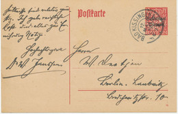BAYERN ORTSSTEMPEL BAD KISSINGEN 1 K2 1919 Auf 10 Pf Volksstaat Bayern GA - Postal  Stationery