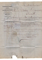 VP18.099 - 1873 - Lettre - Drogueries Pour Teinture Huile .....BONJEAN - POSEZ à REIMS Pour MARSEILLE - Drogisterij & Parfum