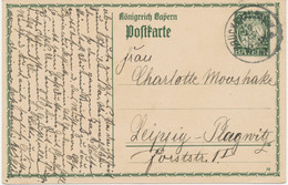 BAYERN ORTSSTEMPEL BRÜCKENAU BAD Uf (BAD BRÜCKENAU) K1 1914 5 Pf Wappen GA - Postal  Stationery