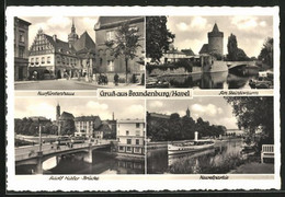 AK Brandenburg /Havel, Kurfürstenhaus, Brücke, Havelpartie, Am Steintorturm - Brueck