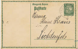 BAYERN ORTSSTEMPEL FRIESEN (Ofr:) K2 1915 Auf 5 Pf Wappen-GA - Postal  Stationery