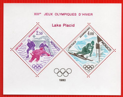 MONACO   BLOCS FEUILLETS SPECIAUX N°  12    NEUF**LUXE Cote  385  Euros - Winter 1932: Lake Placid