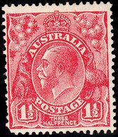 Australia 1926-30 MH Sc #68 1 1/2p George V Red Variety - Nuevos