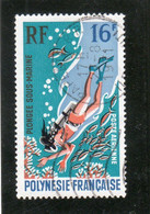 Polynésie Française: Année 1971 (Sports Nautiques)  N° 49 Oblitéré - Oblitérés