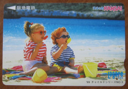 GIAPPONE Ticket Biglietto Children With Ice-cream - Kansai Railway Lagare Card 1.000 ¥ - Usato - Welt