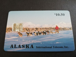 USA  ALASKA  CHIP  $10,50   ONLY 5000  ALASKA  DOG MUSHING /MT MCKINLEY ALASKA    **5516** - [2] Tarjetas Con Chip