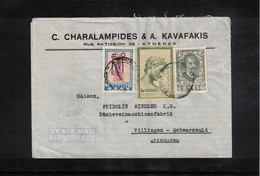 Greece Interesting Airmail Letter To Germany - Lettres & Documents