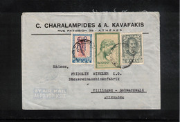 Greece Interesting Airmail Letter To Germany - Brieven En Documenten