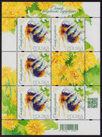 Poland 2021 Beneficial Insects / Bees And Bumblebees, Flowers, Insect, Animal, Bee, Nature / Full Sheet MNH** New!!! - Fogli Completi