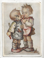 Deux Enfants Et Bonbons. Signée Hümmel. 1957 - Hummel