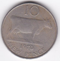 Jersey 10 New Pence 1970 , Elizabeth II , Copper-nickel, KM# 24 - Jersey