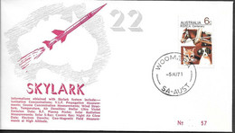 Australia Space Cover 1971. Skylark Rocket Launch. Woomera ##25 - Oceanía