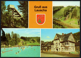 F1455 - TOP Lauscha Freibad Kulturhaus - Bild Und Heimat Reichenbach - Lauscha