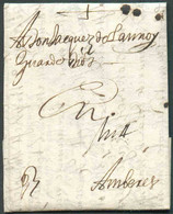 LAC De CADIX (E) Le 8 Décembre 1696 Vers Anvers; Port p3 à L'encre. Belle Fraîcheur. - TTB - 17987 - 1621-1713 (Spaanse Nederlanden)