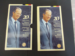C/ FDC Zilveren Herdenkingsmunt Boudewijn 1976-1996 - 250Fr In Info Pochet - FDC, BU, BE & Estuches
