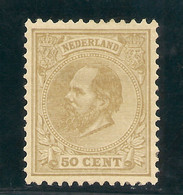 HOLANDA YVERT 27 (*) Mng  50 Cts. Bistré  1872/1888   NL1539 - Unused Stamps
