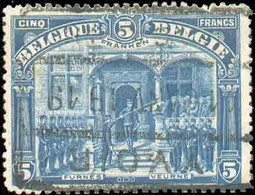 N°147 - 5 Franken Obl. Ferroviaire YVOIR Nord Belge du 11 Janvier 1919. RR On The Big Value. - TB - 18083 - Nord Belge