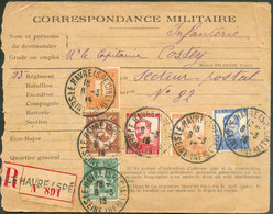 N°108/110-116-123-125 - Affr. PELLENS obl. Sc LE HAVRE (SPECIAL) sur Enveloppe Correspondance Militaire en Recommandé Le - Other & Unclassified