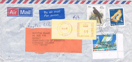 40446. Carta Aerea AUCKLAND (New Zealand) 1987. A Dominica REEXPEDITE To London - Lettres & Documents