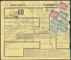CF N°107(2)-119(5) Obl. CHARLEROI-SUD Sur Bulletin D'expédition Complet (tarif N°1) Du 15-IX-1922 Vers (cachet Bleu Du N - Nord Belge