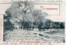 CPA   ALLEMAGNE---GRUSS AUS BAUMGARTENBRUCK---RESTAURANT BAUGARTENBRUCK VON HERRMANN---1901 - Brück
