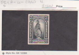 US Newspaper Stamp Scott # PR9P4 Proof On Card Mint H - Proofs, Essays & Specimens