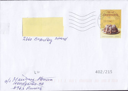 Denmark Deluxe Cancel SYDJYLLANDS POSTCENTER 2021 Cover Brief BRØNDBY STRAND Citrus Cake W. Vanilla Stamp - Cartas & Documentos