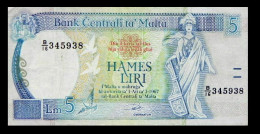 # # # Banknote Malta 5 Liri 1967 # # # - Malte