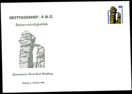 Bund PU299 D1/001 EXTERNSTEINE HORN-BAD MEINBERG 1989 NGK 12,00 € - Privé Briefomslagen - Ongebruikt