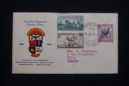 NOUVELLE ZÉLANDE - Enveloppe Souvenir Du Centenaire En 1956 Pour La France - L 98069 - Covers & Documents