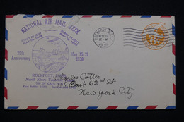 ETATS UNIS - Entier Postal Par Avion En 1938 De Rockport Pour New York Avec Cachet Commémoratif Aérien - L 98076 - 1921-40