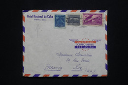 CUBA - Enveloppe De L'Hôtel National De Cuba De Habana Pour La France Par Avion - L 98172 - Storia Postale