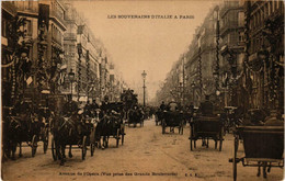 CPA PARIS Les Souverains D'Italie. Avenue De L'Opera (562988) - Receptions