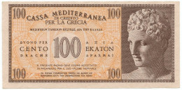 100 DRACME CASSA MEDITERRANEA DI CREDITO PER LA GRECIA 1941 SUP+ - Otros & Sin Clasificación