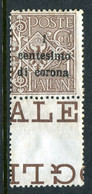 Italy - Offices In Austria - 1919 1c Di C. On 1c Brown HM (SG 62) - Other & Unclassified