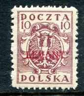 Poland Levant 1919 Overprints - 10f Purple HM (SG 3) - Levant (Turchia)