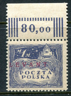 Poland Levant 1919 Overprints - 1m Violet HM (SG 8) - Levant (Turkey)