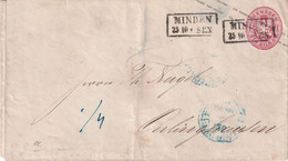 PREUSSEN   ENTIER POSTAL/GANZSACHE/POSTAL STATIONARY LETTRE DE MINDEN - Ganzsachen