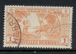 New Hebrides (Fr) 1957 Pictorial 1f FU - Oblitérés